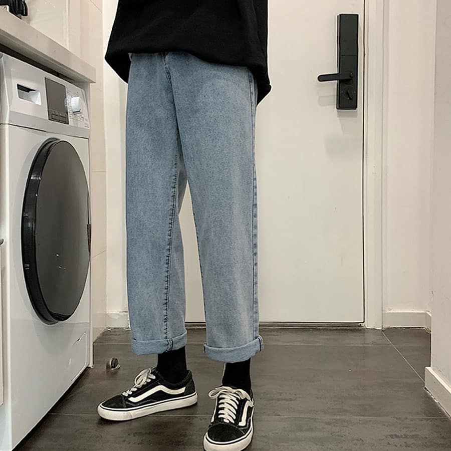 Quân baggy jean ống rộng