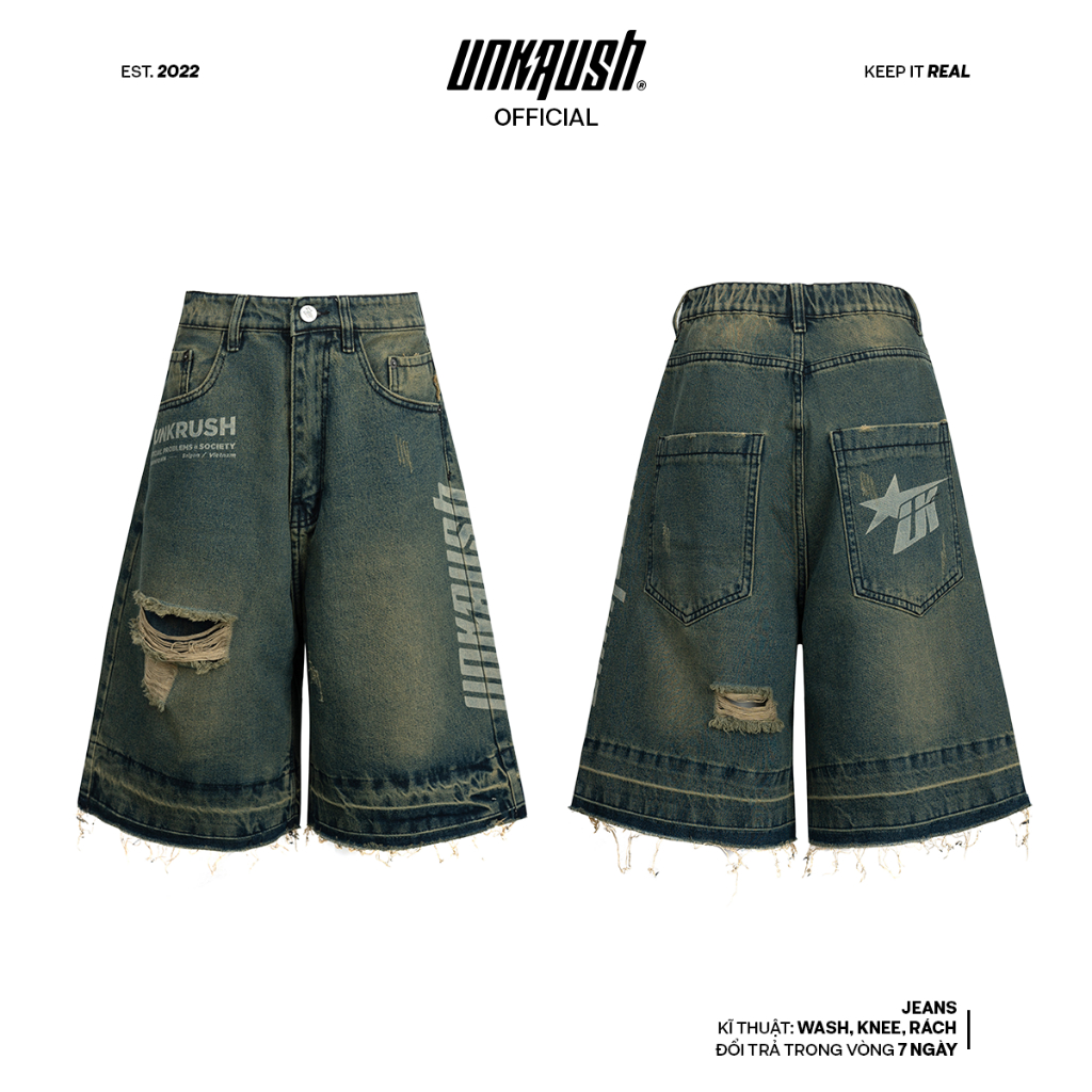 Quân baggy jean ống rộng