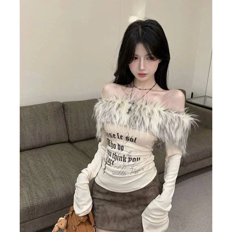 Áo thun dệt kim trễ vai