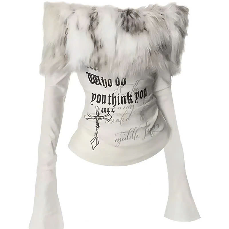 Áo thun dệt kim trễ vai