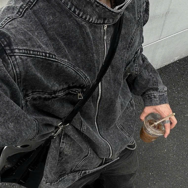 Áo Khoác Denim Dark Grey